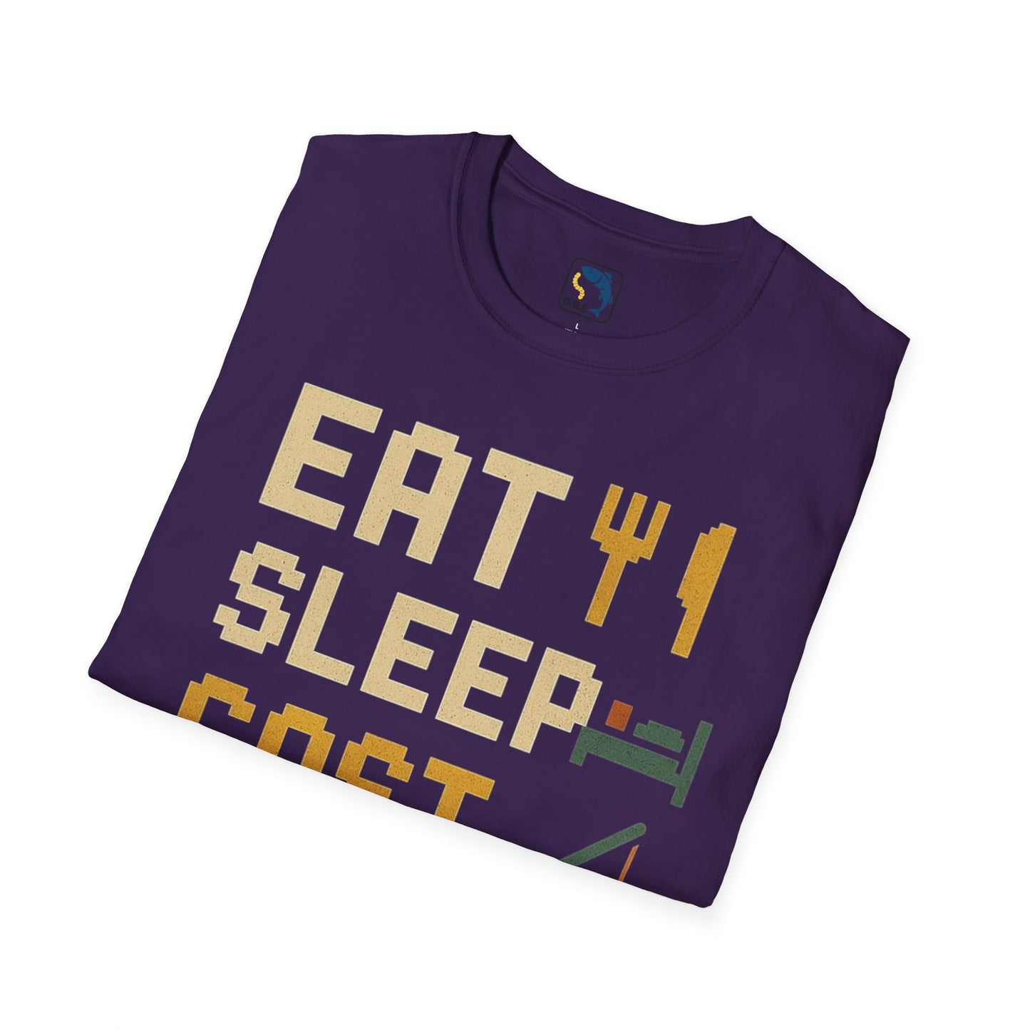 Eat, Sleep, Cast, Repeat Unisex Softstyle T-Shirt