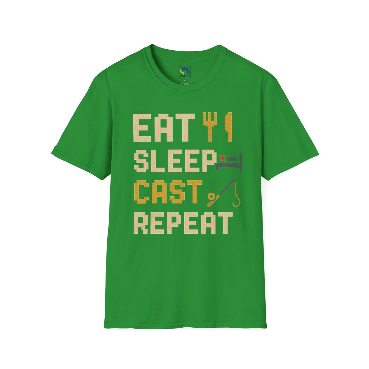 Eat, Sleep, Cast, Repeat Unisex Softstyle T-Shirt
