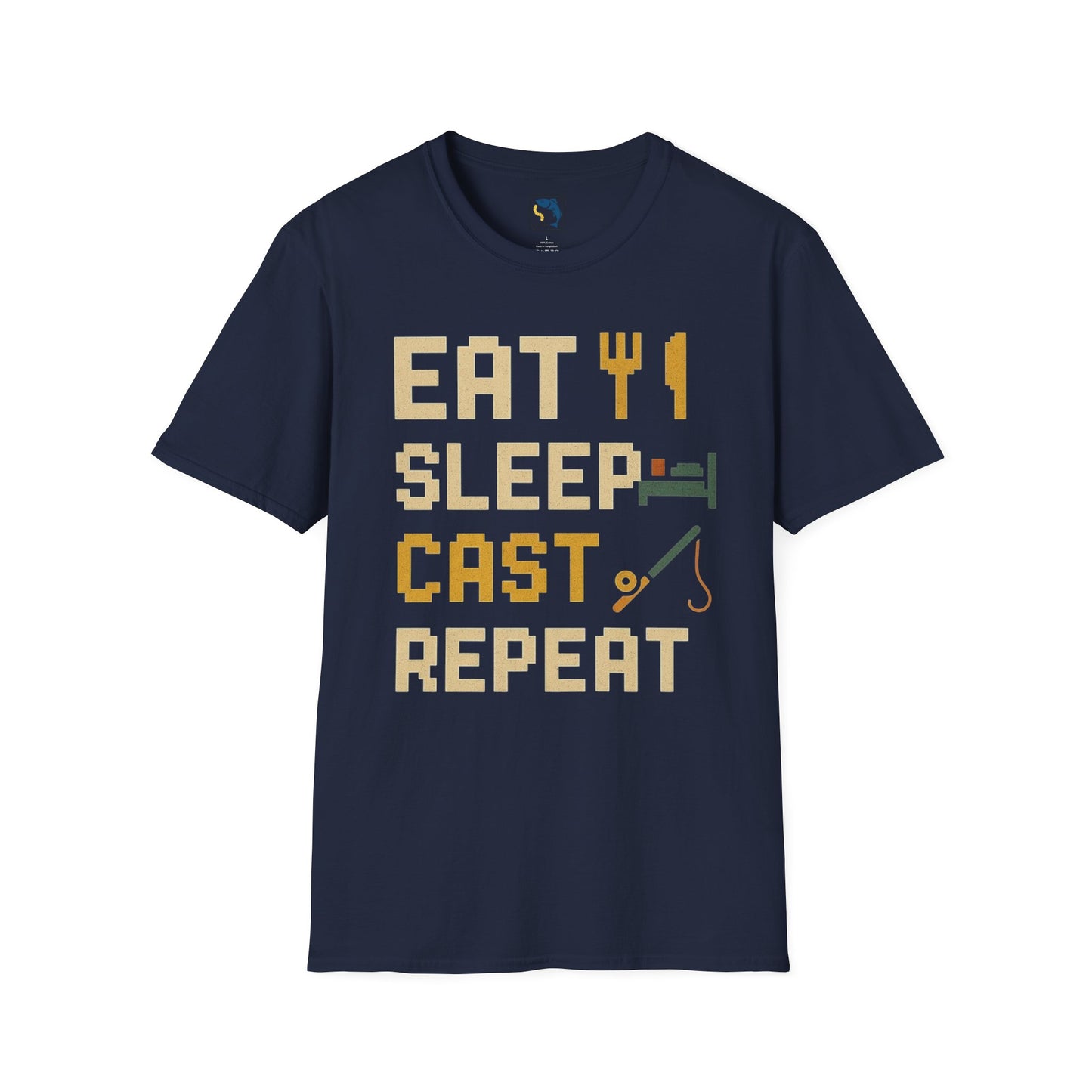 Eat, Sleep, Cast, Repeat Unisex Softstyle T-Shirt