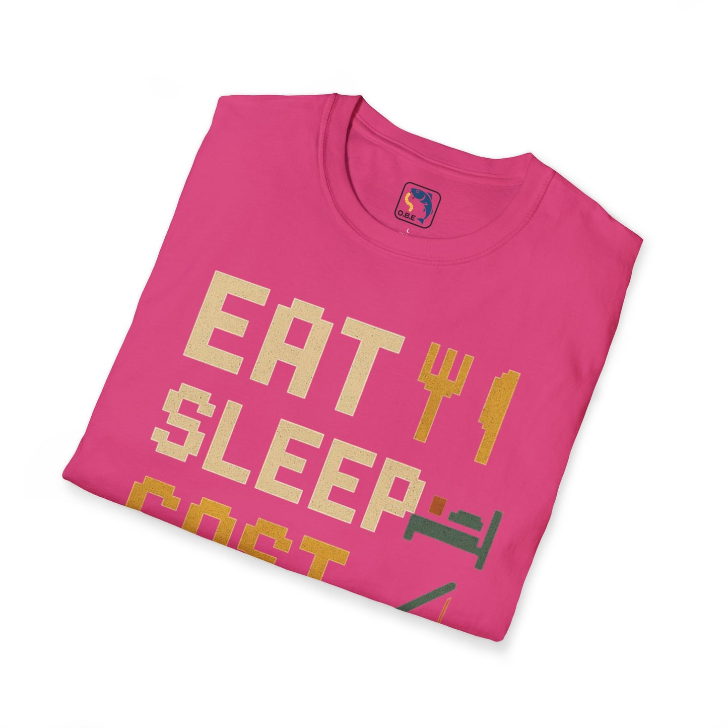 Eat, Sleep, Cast, Repeat Unisex Softstyle T-Shirt