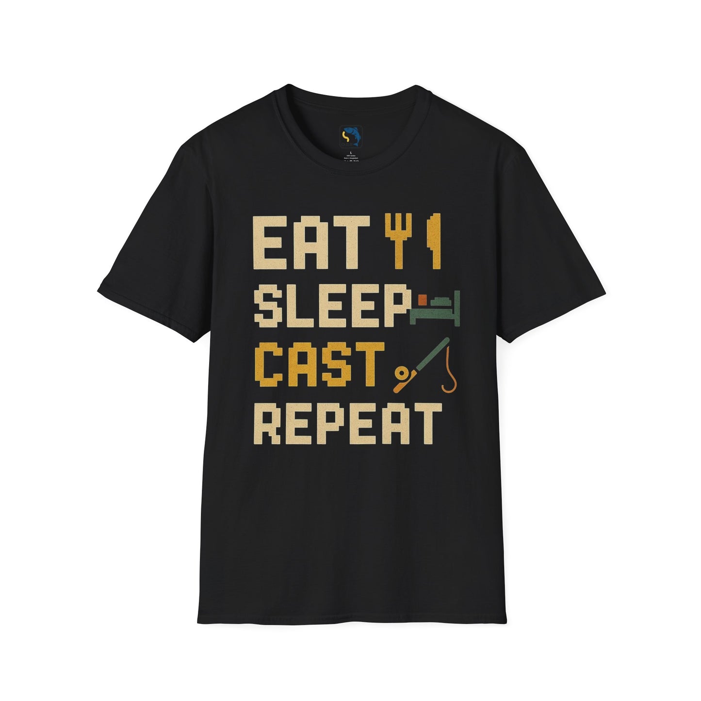 Eat, Sleep, Cast, Repeat Unisex Softstyle T-Shirt