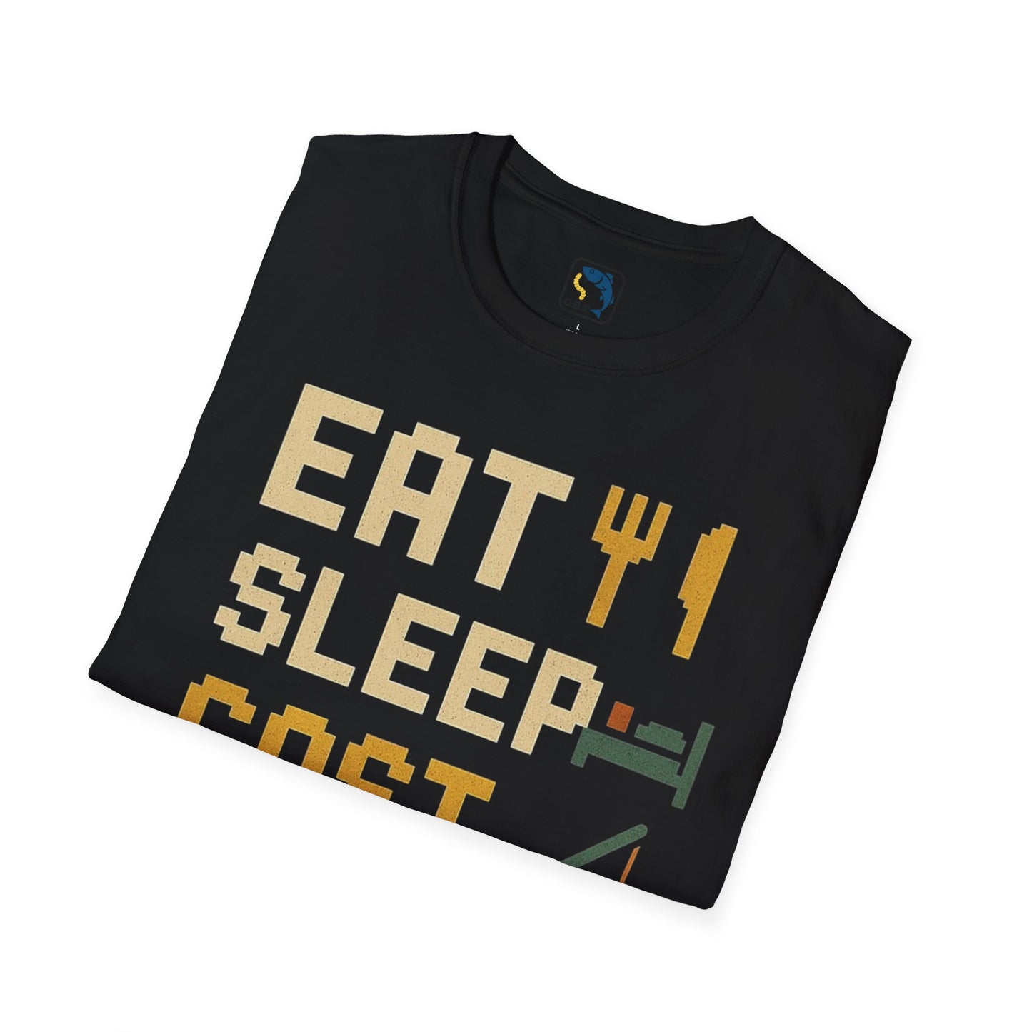 Eat, Sleep, Cast, Repeat Unisex Softstyle T-Shirt