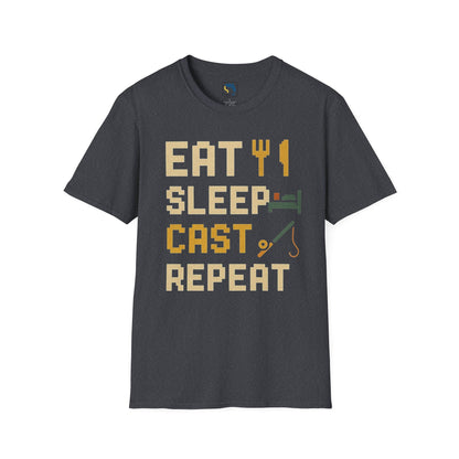 Eat, Sleep, Cast, Repeat Unisex Softstyle T-Shirt