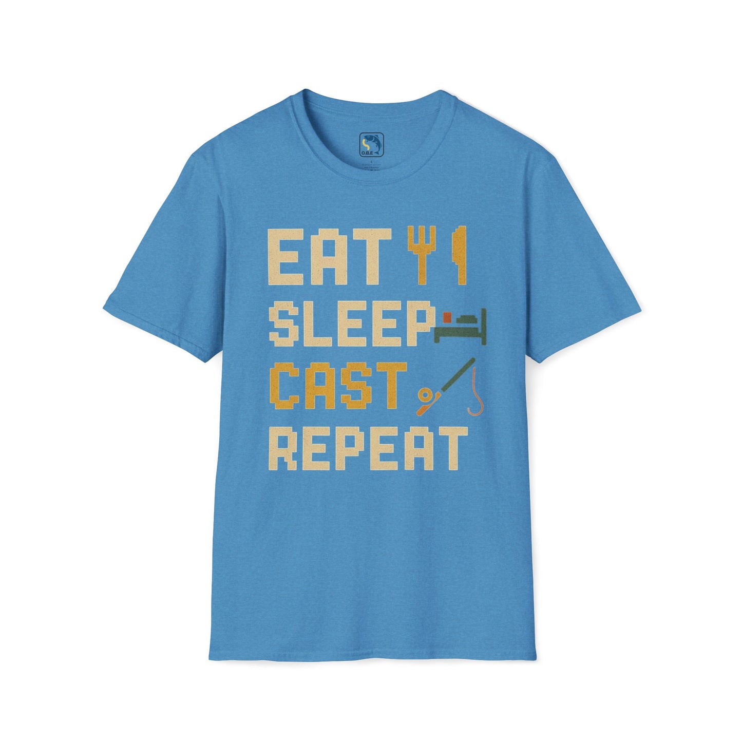 Eat, Sleep, Cast, Repeat Unisex Softstyle T-Shirt
