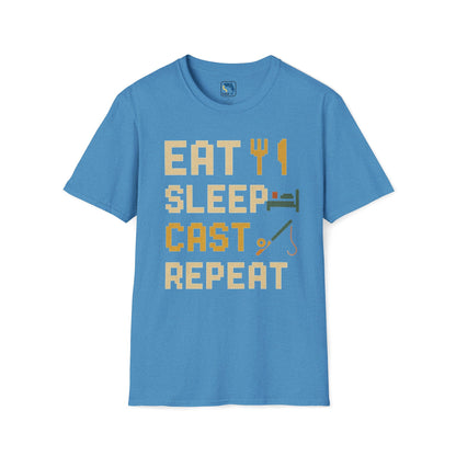 Eat, Sleep, Cast, Repeat Unisex Softstyle T-Shirt