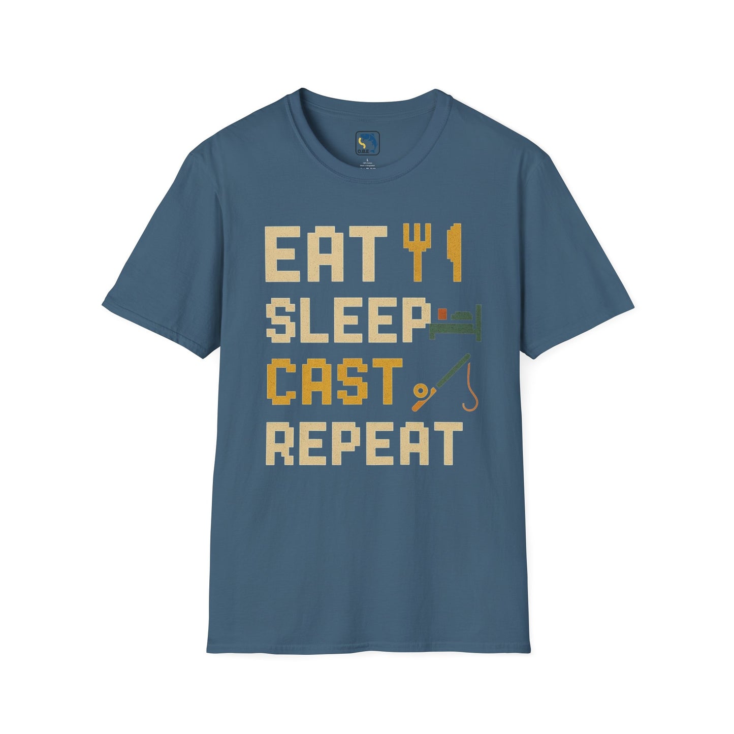 Eat, Sleep, Cast, Repeat Unisex Softstyle T-Shirt