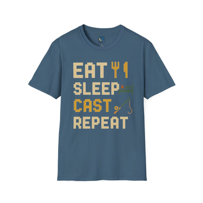 Eat, Sleep, Cast, Repeat Unisex Softstyle T-Shirt