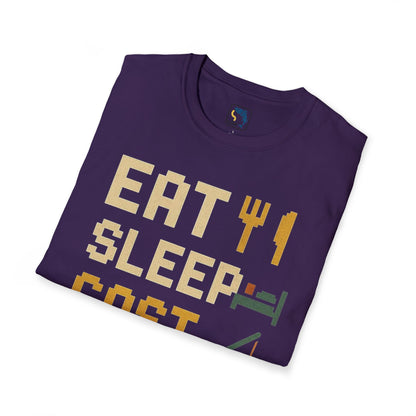 Eat, Sleep, Cast, Repeat Unisex Softstyle T-Shirt