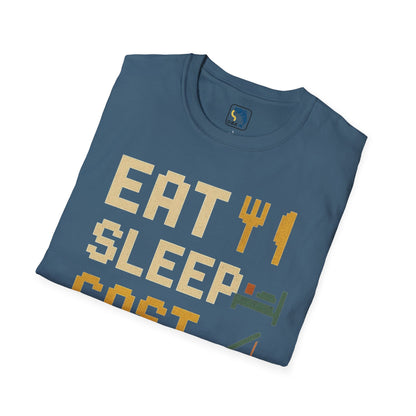 Eat, Sleep, Cast, Repeat Unisex Softstyle T-Shirt
