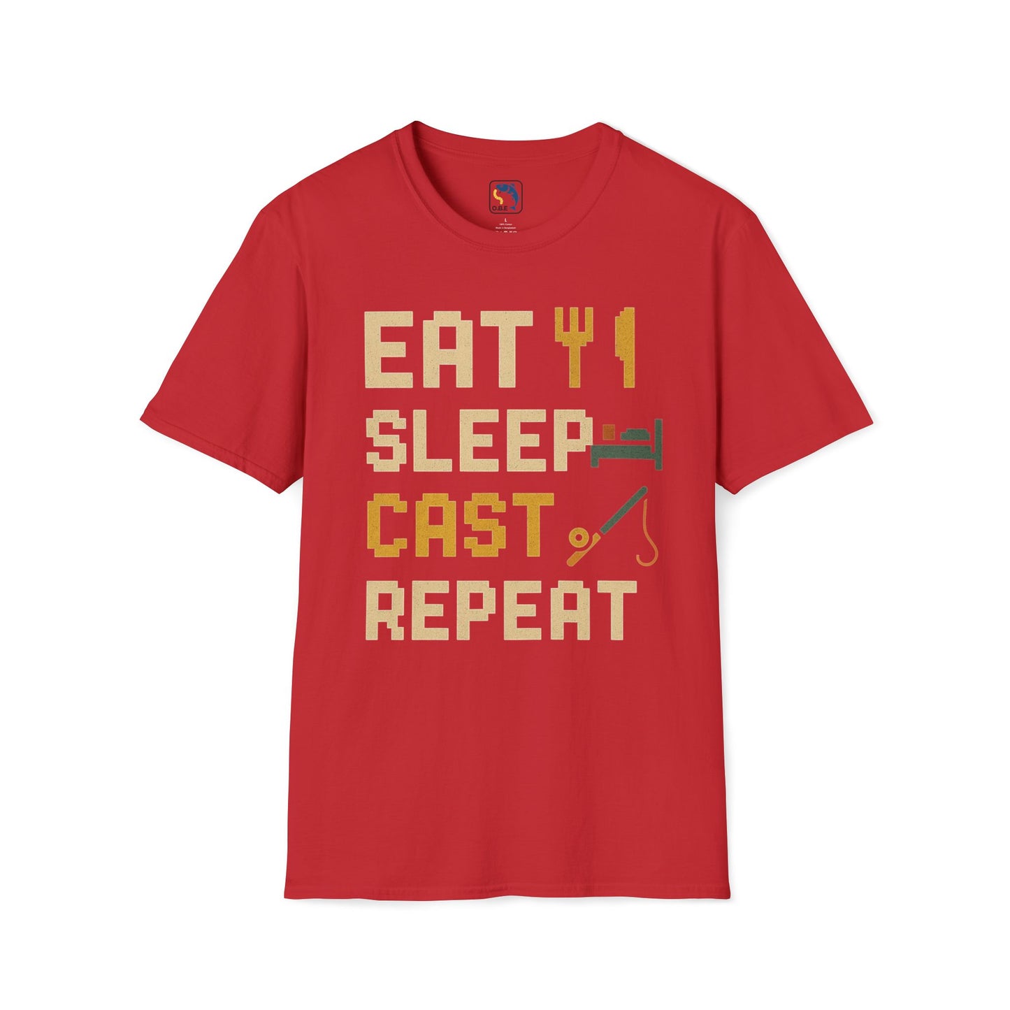 Eat, Sleep, Cast, Repeat Unisex Softstyle T-Shirt