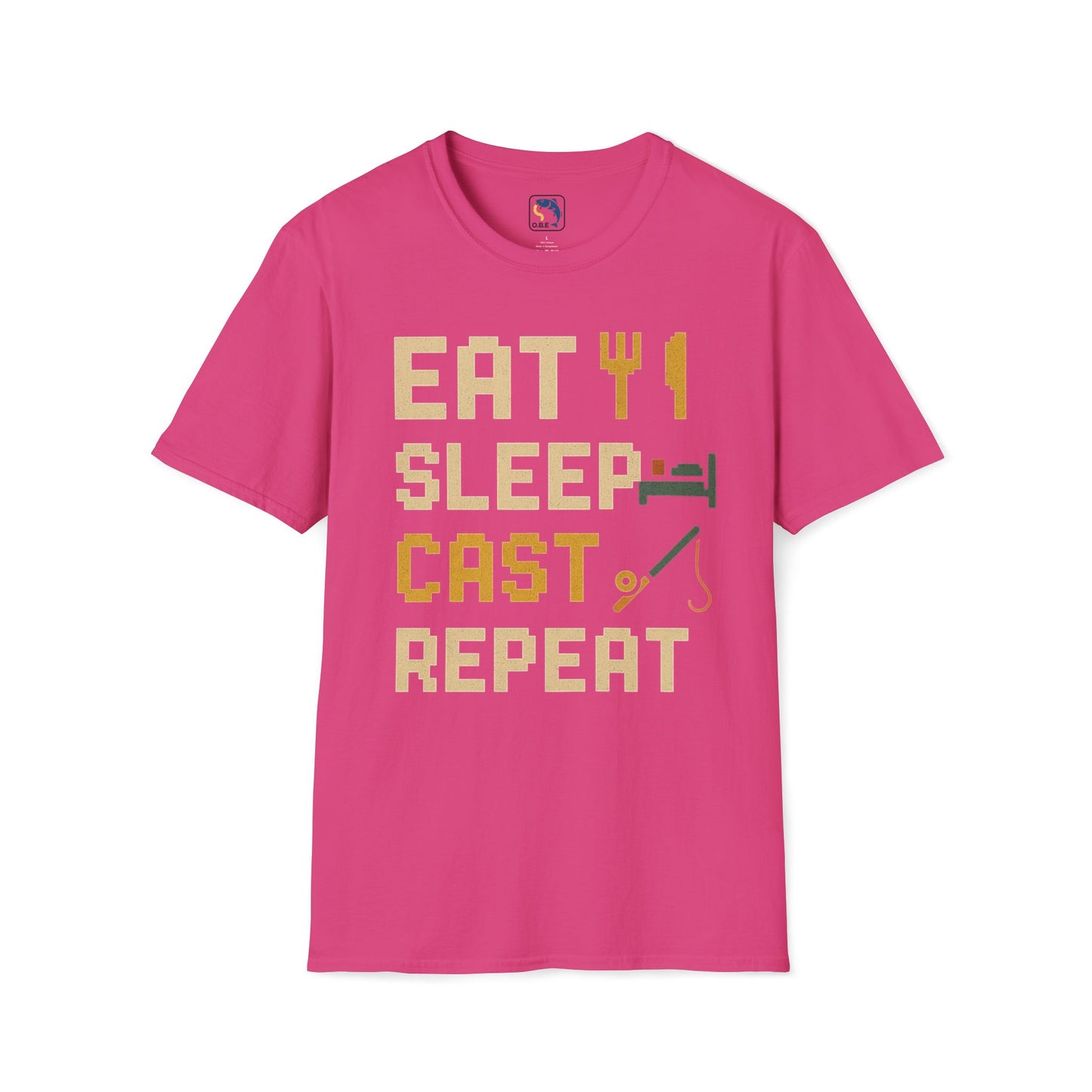 Eat, Sleep, Cast, Repeat Unisex Softstyle T-Shirt