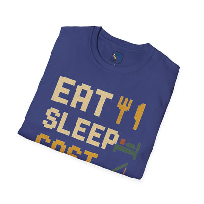 Eat, Sleep, Cast, Repeat Unisex Softstyle T-Shirt