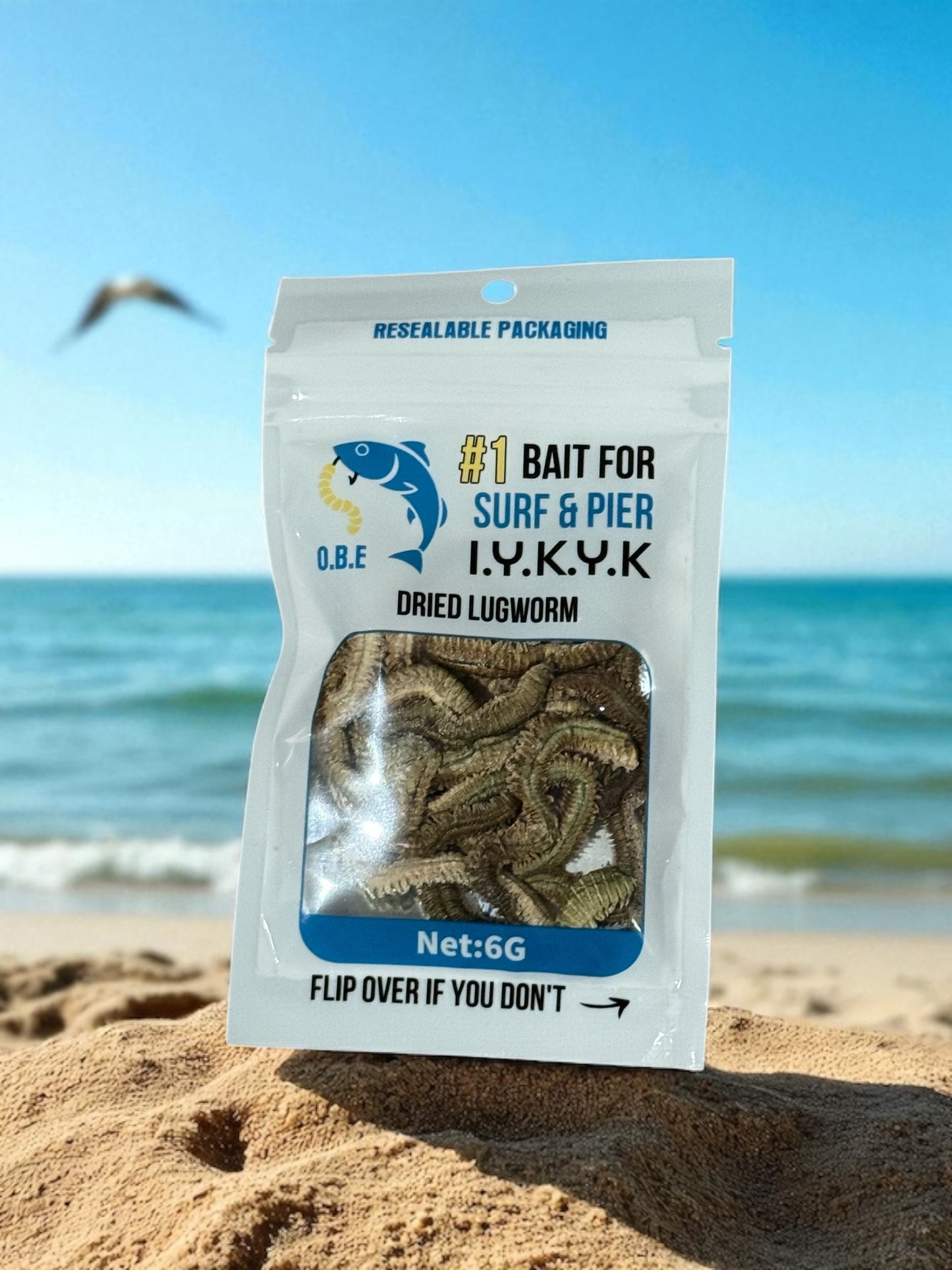 O.B.E Premium Dried Lugworms | Saltwater Fishing Bait